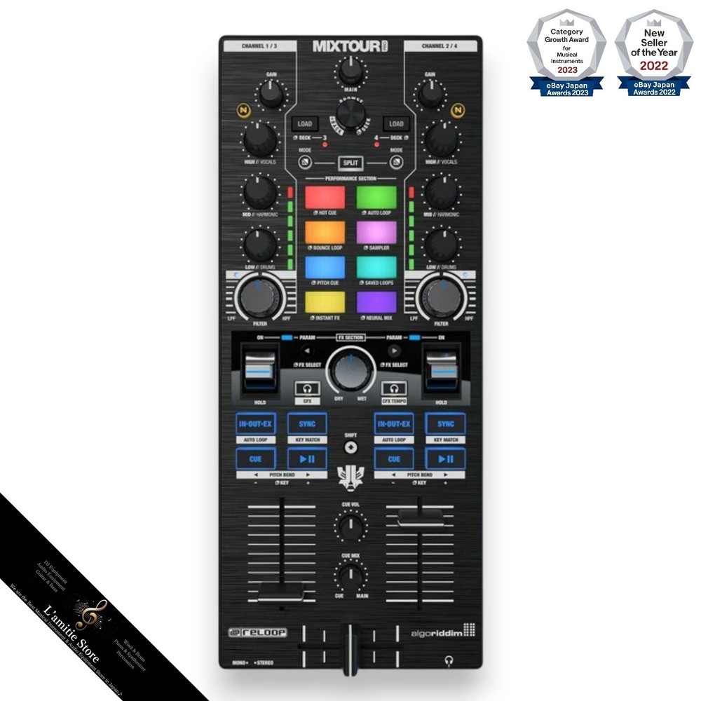 RELOOP MixTour Pro Algoriddim B STOCK DJ Controller Audio Interfaces Japan New