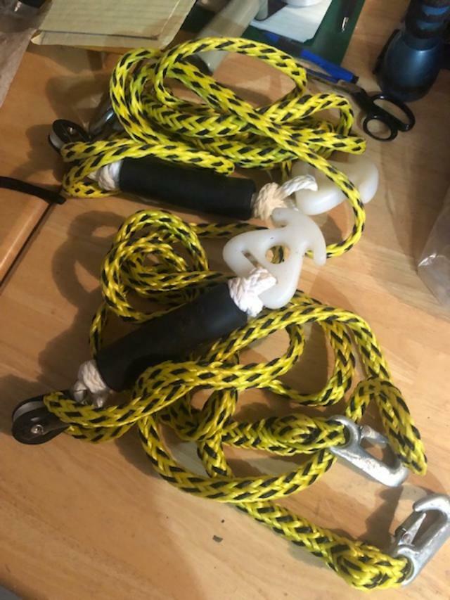 used Ski bridle harnesses yellow and black
