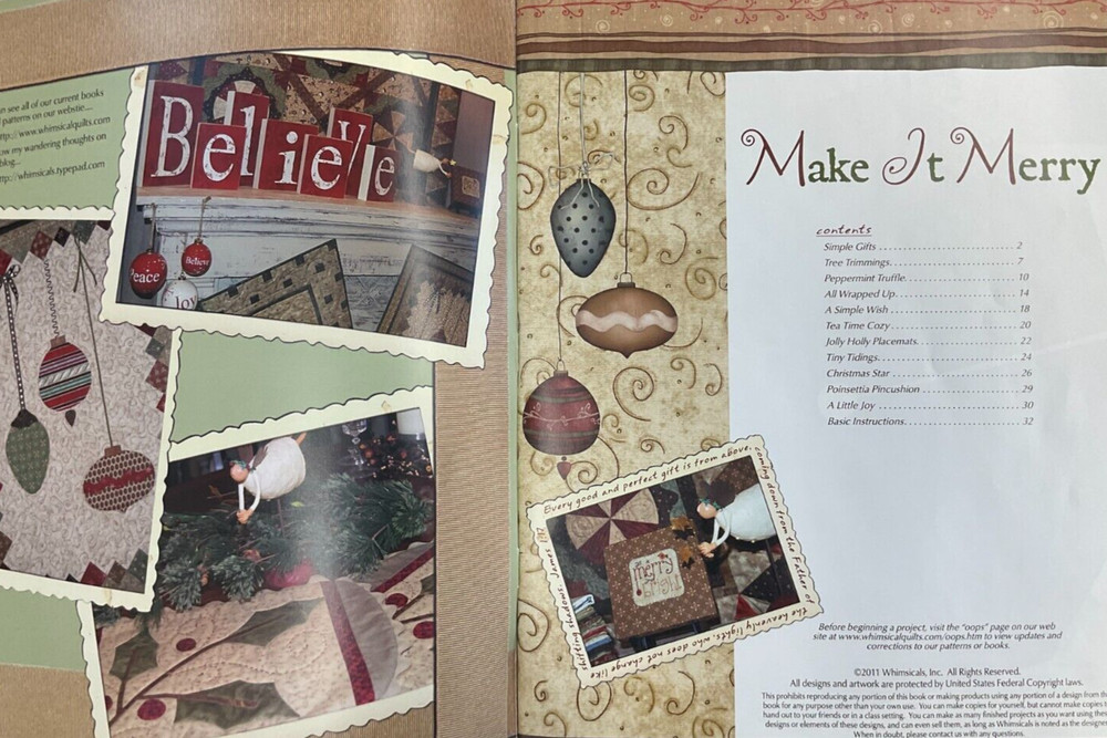 MAKE IT MERRY BY WHIMSICALS QUILTS