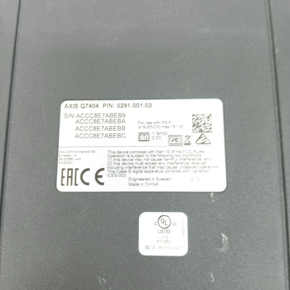 Axis Communication Q7404 Video Encoder 0291-001-02 - No Power Cord