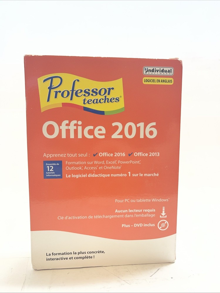 Individual Software Professor Teaches Office 2016