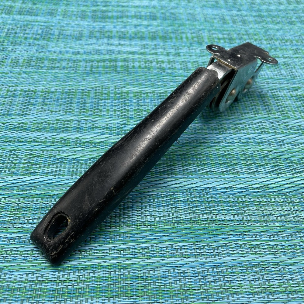 Vtg EKCO Knife Sharpener Pull Thru Chromium Plated Black Corn Cob Handle USA
