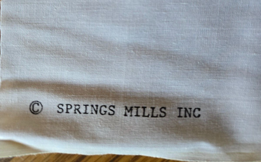 Vintage Fabric Panel Spring Mills Turtle Fabric “I Love You” Pattern # 7406