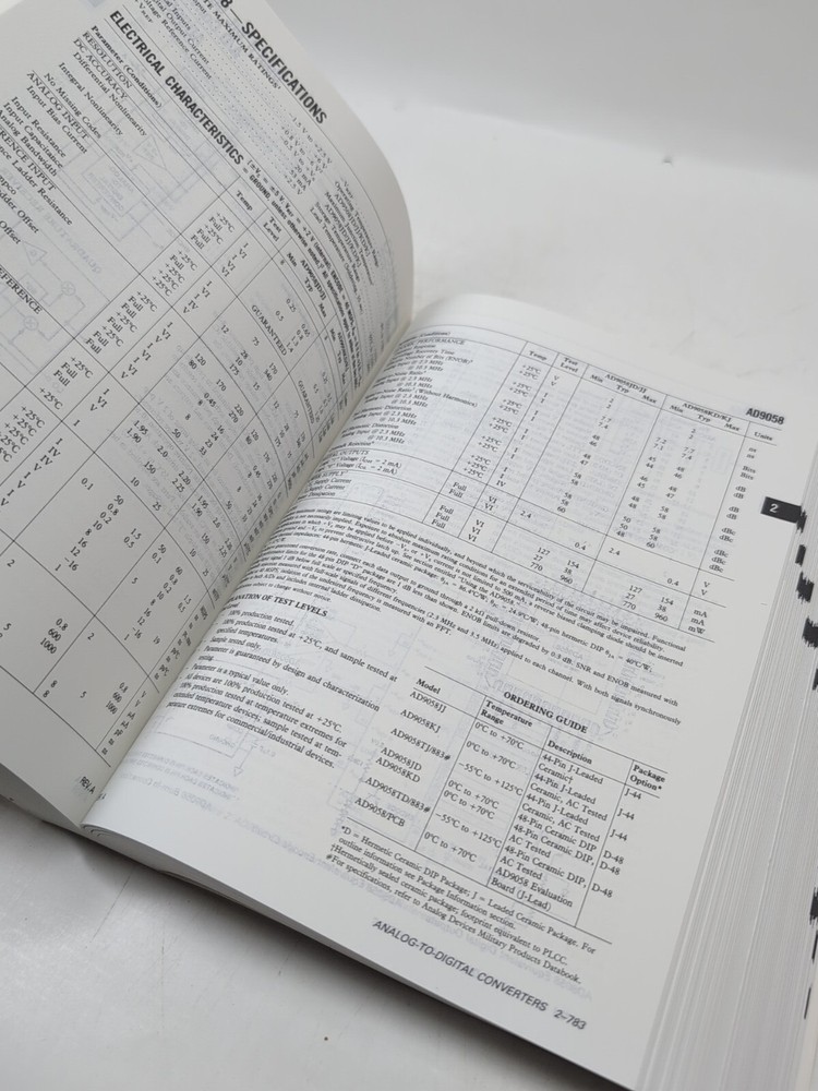 Electronics Book: Analog Devices, Data Converter Reference Manual Vol 1&2 1992