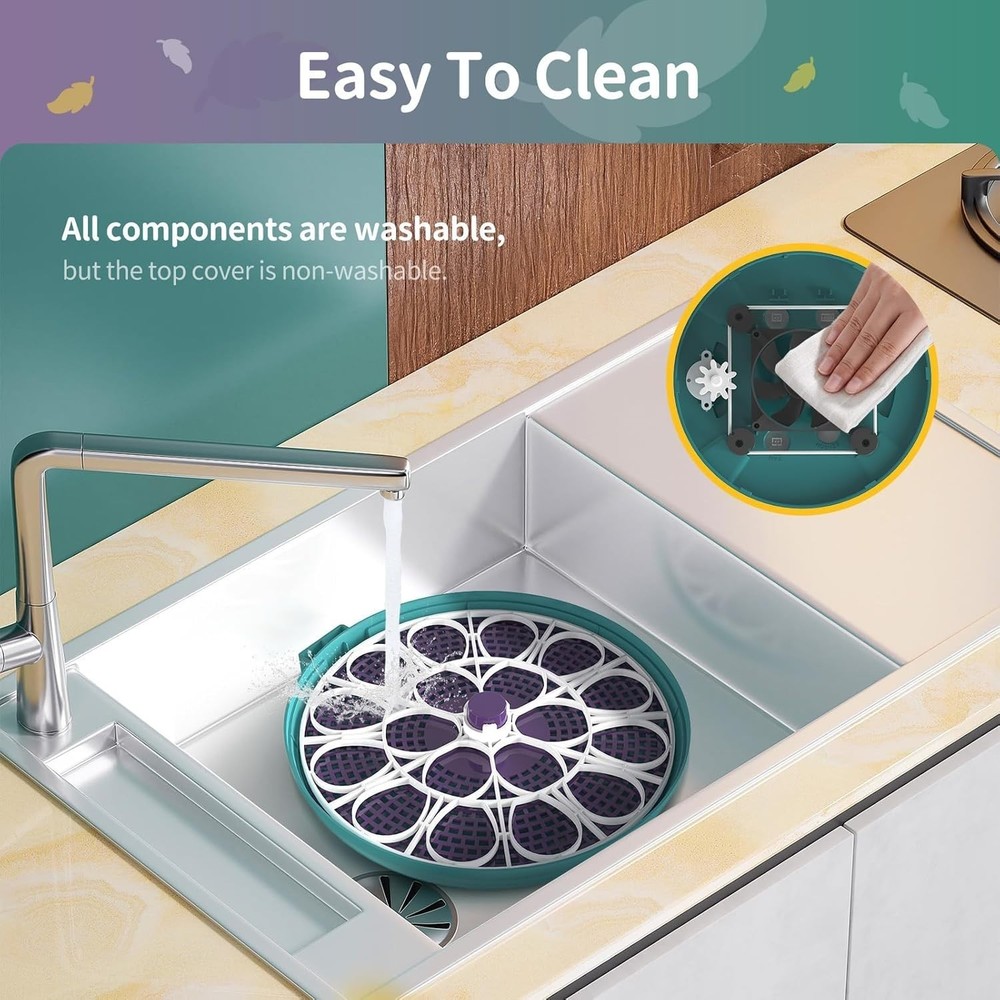 Automatic Egg Hatcher with LED Screen, Large Egg Incubator with Adjustable Tu...