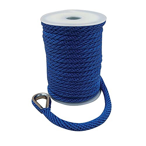 3006.3478 BoatTector Solid Braid MFP Anchor Line with Thimble - 1/2" x 100',