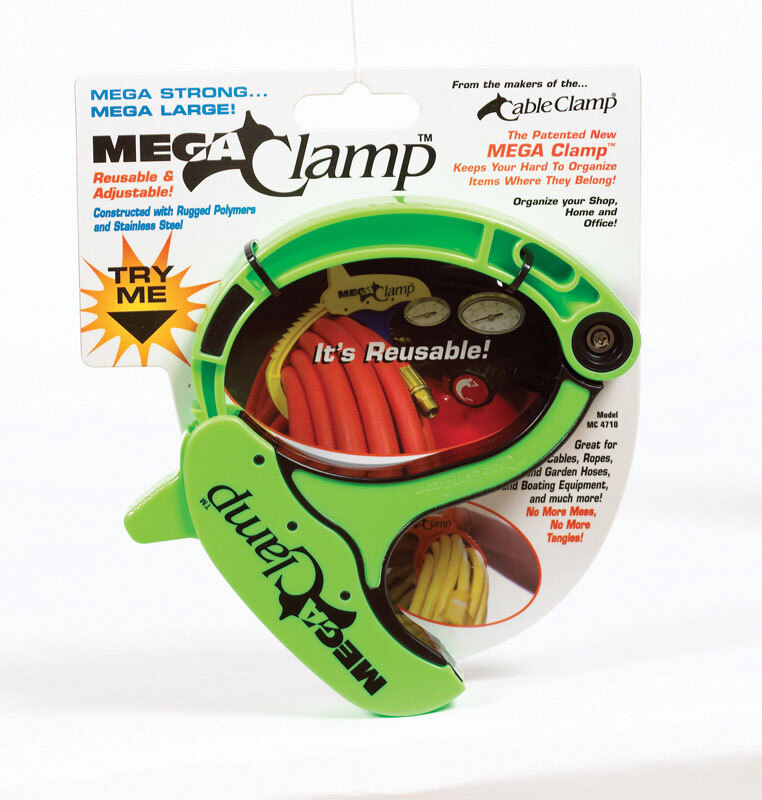 Mega Clamp Cord, Rope & Hose Organizer - Lime