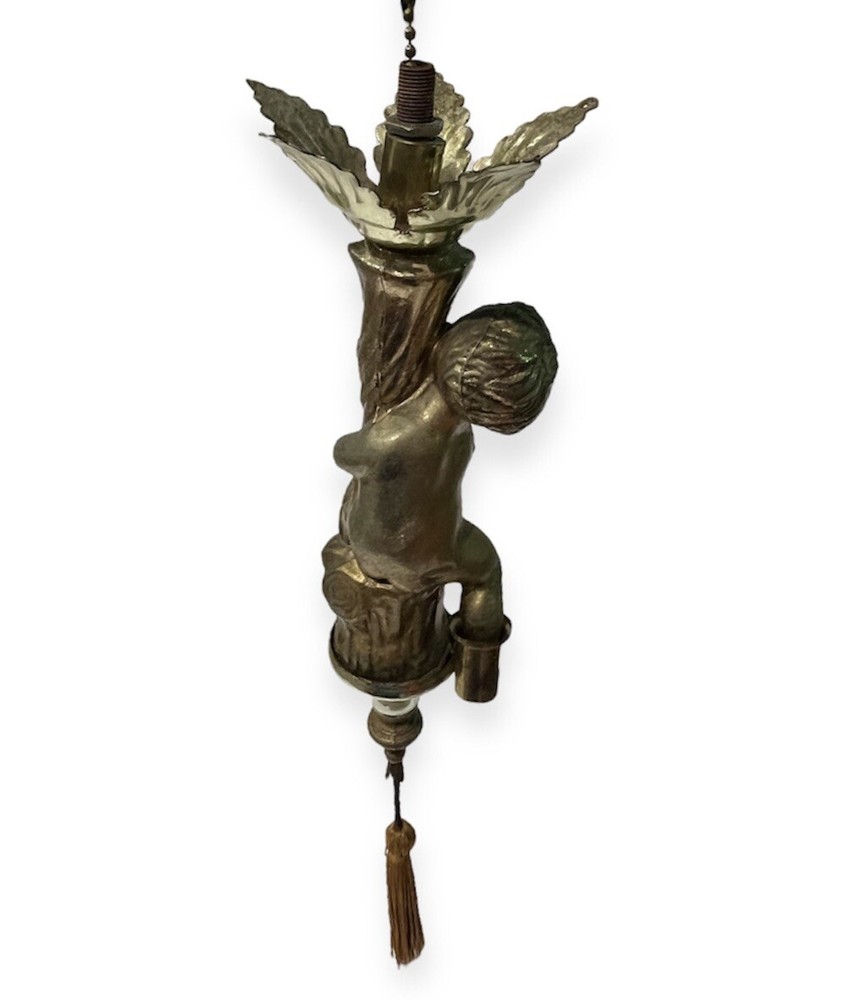 Vintage Cherub Sconce Reclaimed Pull Architectural Collectible