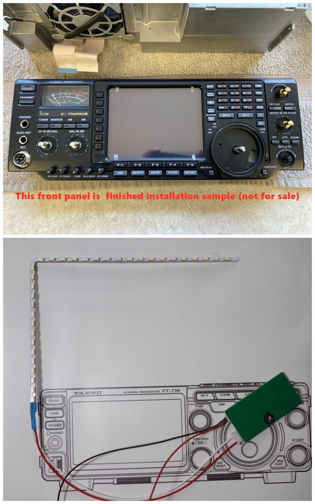 ICOM IC-756PRO/PRO2/PRO3 LCD BACKLIGHT REPLACEMENT(DRIVER BOARD INCLUDED)