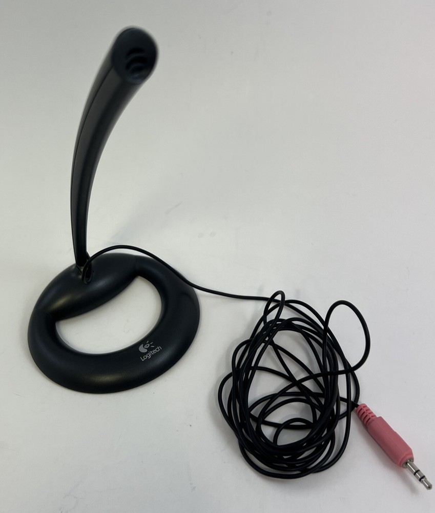 Logitech Grey Multi Media Conversational Computer Microphone w/ 3.5mm Jack