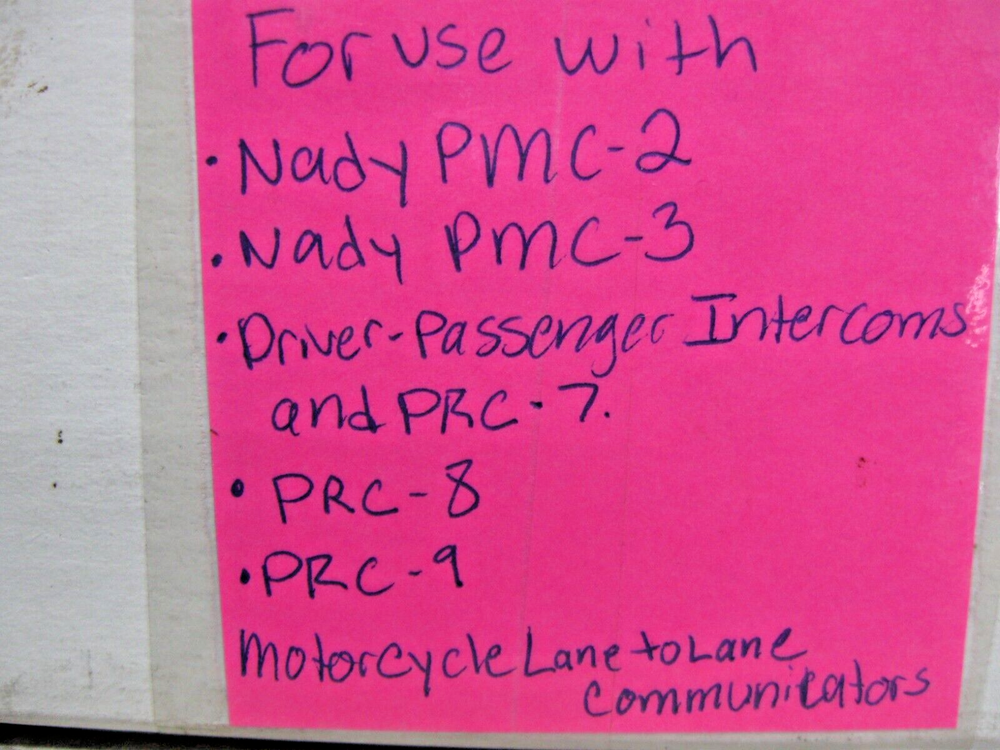 NADY BE 2/3L BATTERY ELIMINATOR PMC-2 PMC-3 PRC-8 PRC-9 INTERCOM COMMUNICATOR jh