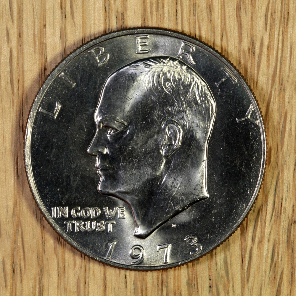 1973 D Eisenhower Ike $1 Dollar - BU - Choice Uncirculated