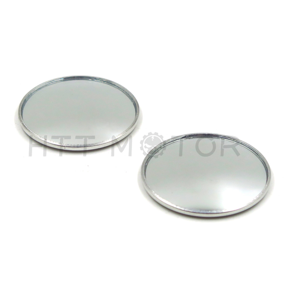 PAIR 2"UNIVERSAL ROUND STYLE CONVEX BACK/REAR TOW SIDE VIEW BLIND SPOT MIRROR
