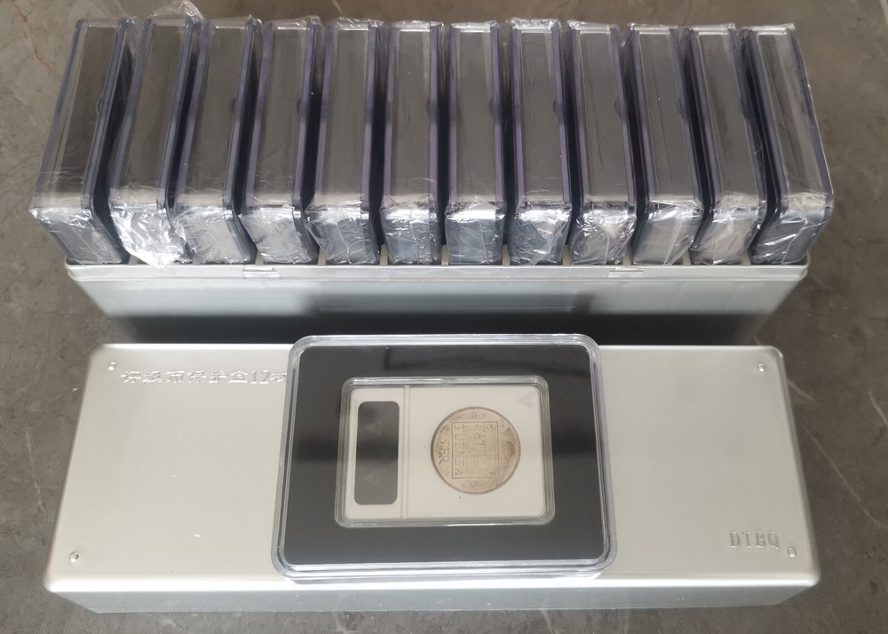 12 Protective Display Case w/ Plastic Storage Box For ANACS Soap Box Coin Holder