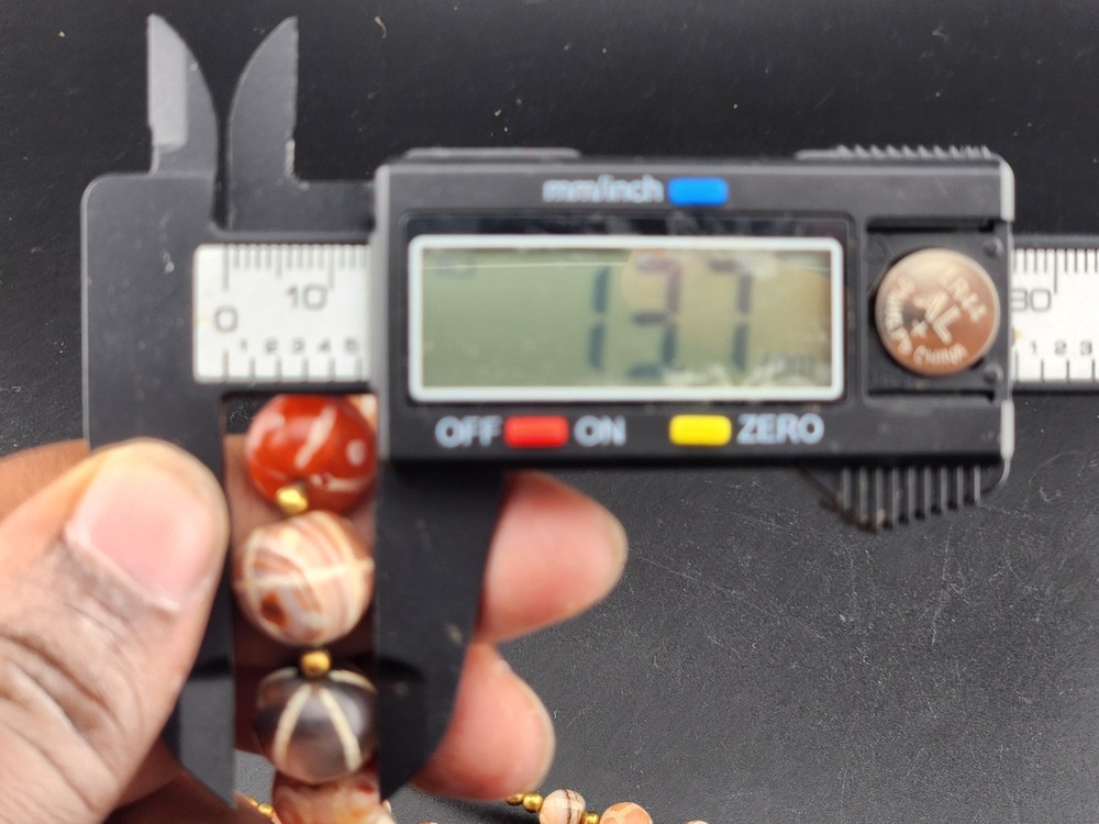 Ancient Etched Carnelian Longevity Beads over 2000 Year Old In great Condition