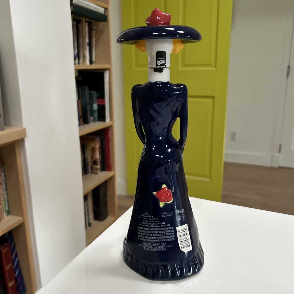 Doña Celia Tequila Blanco Empty Bottle/ Decanter “Día de Los Muertos”