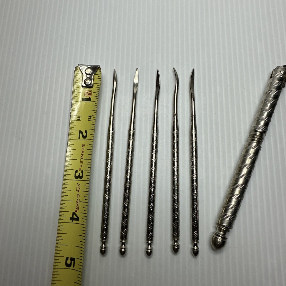 Vtg HMO Metal Nut Cracker & Shell Picks(5) set