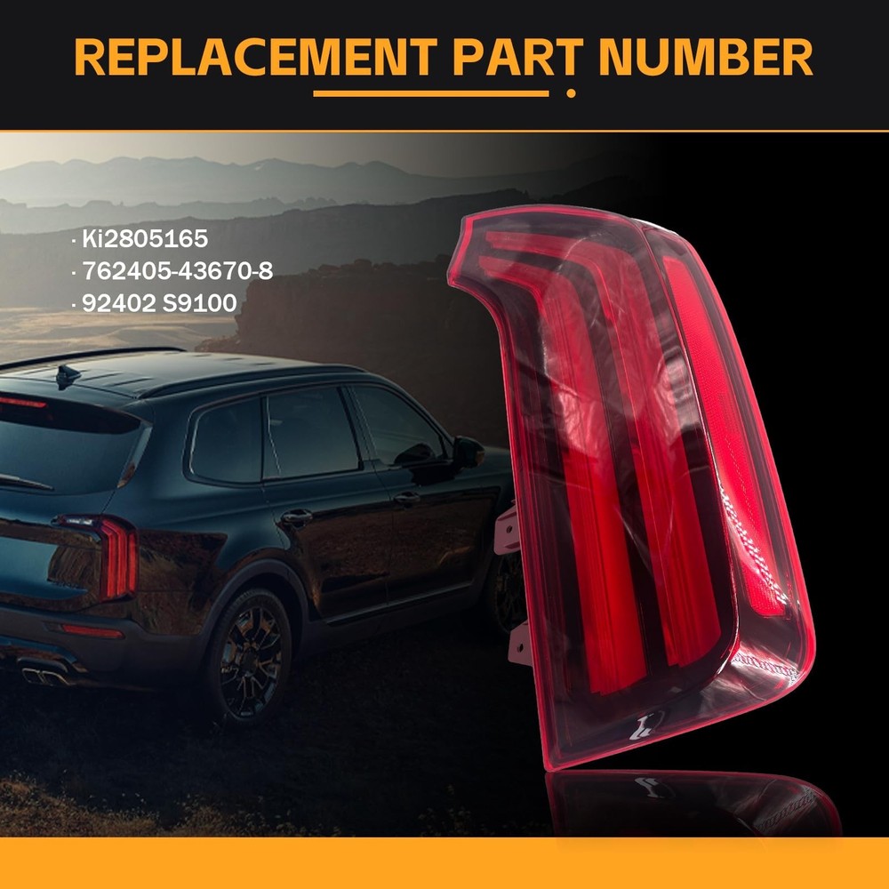 Ki2805165 Outer Tail Light LED Right Passenger Side Compatible with 2020 2021...