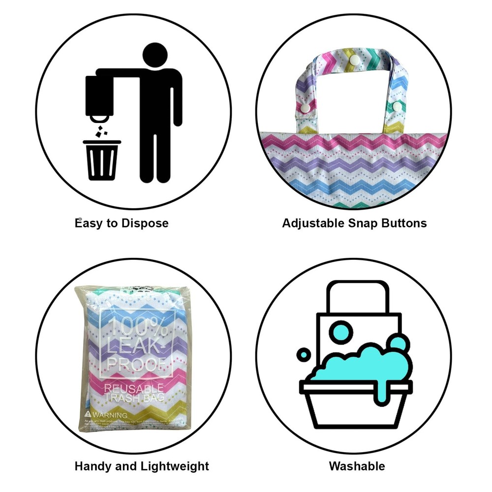 Cute Hanging Car Trash Garbage Bag 100% Leakproof Waterproof Multipurpose for...