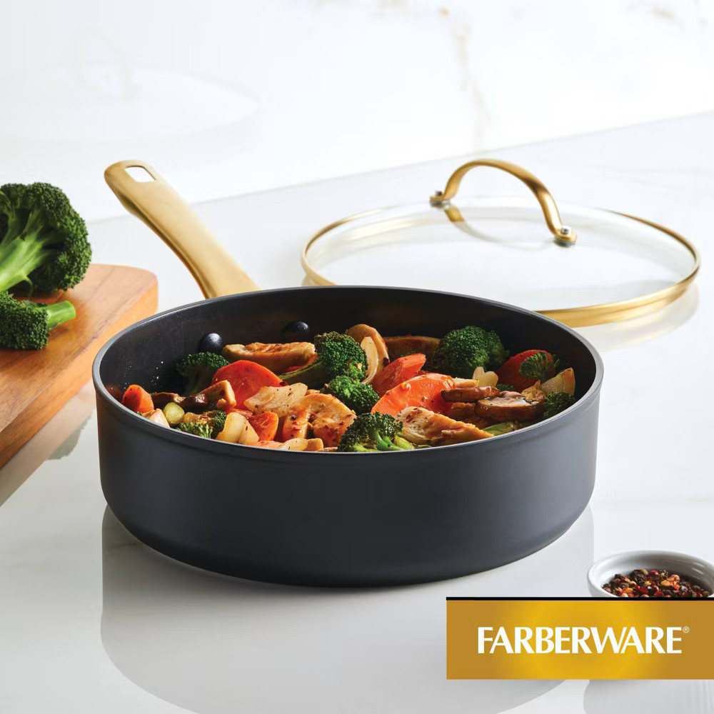 Farberware Forged Induction 3qt Ceramic Nonstick Covered Saute Pan