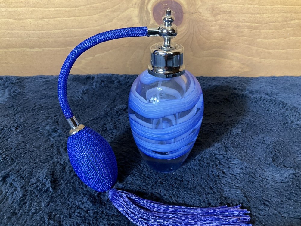 Hand Blown Glass Perfume Bottle Atomizer With Spray Bulb
