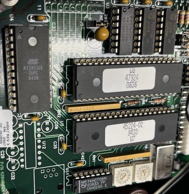 Electronic Chips Inside Testing Light Box For Perhaps Plastic Bottles Integrity.