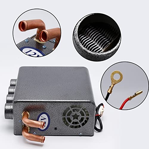 12V Car Auxiliary Heater, 4 Ports Universal Underdash Compact 4 Front Vents
