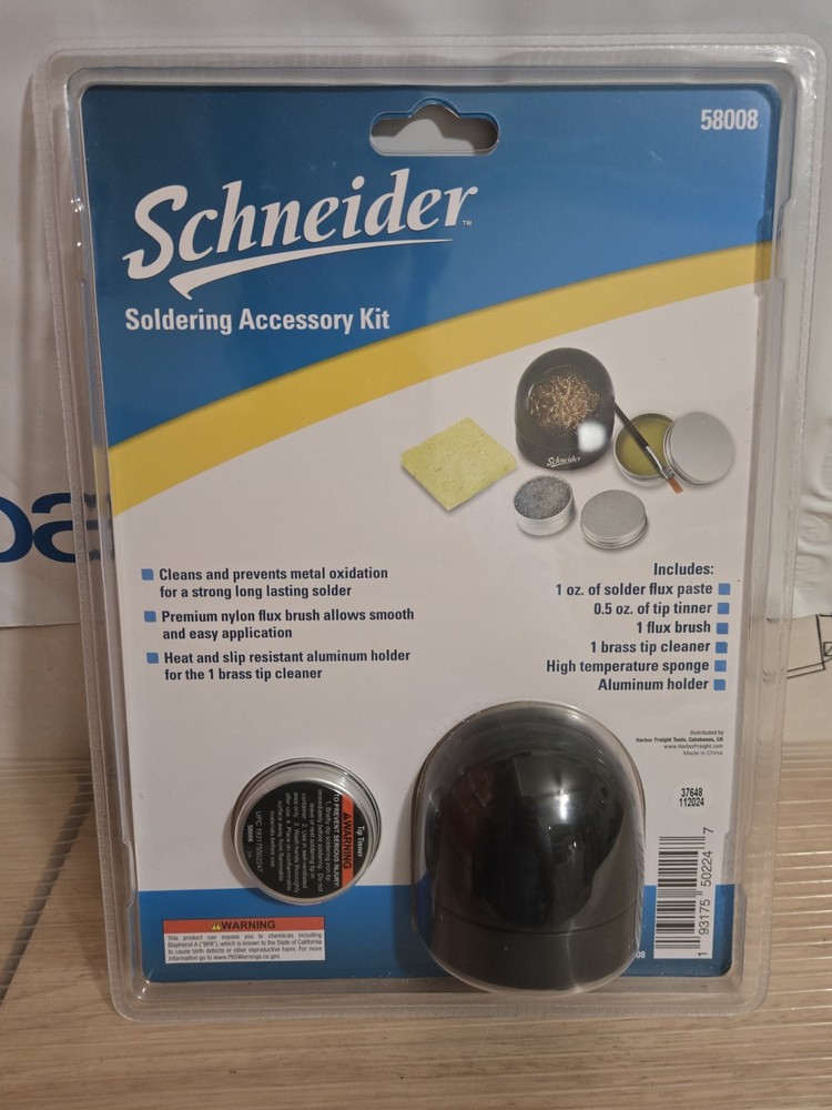 Schneider Soldering Accessory Kit: Tinner/Brush/Cleaner/Sponge New Missing Paste