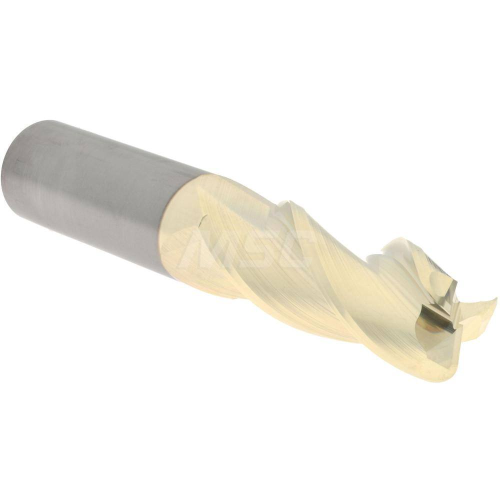 Accupro 5/8" Diam 3 Flute Single End Solid Carbide 0.12" Corner Radius End Mi...