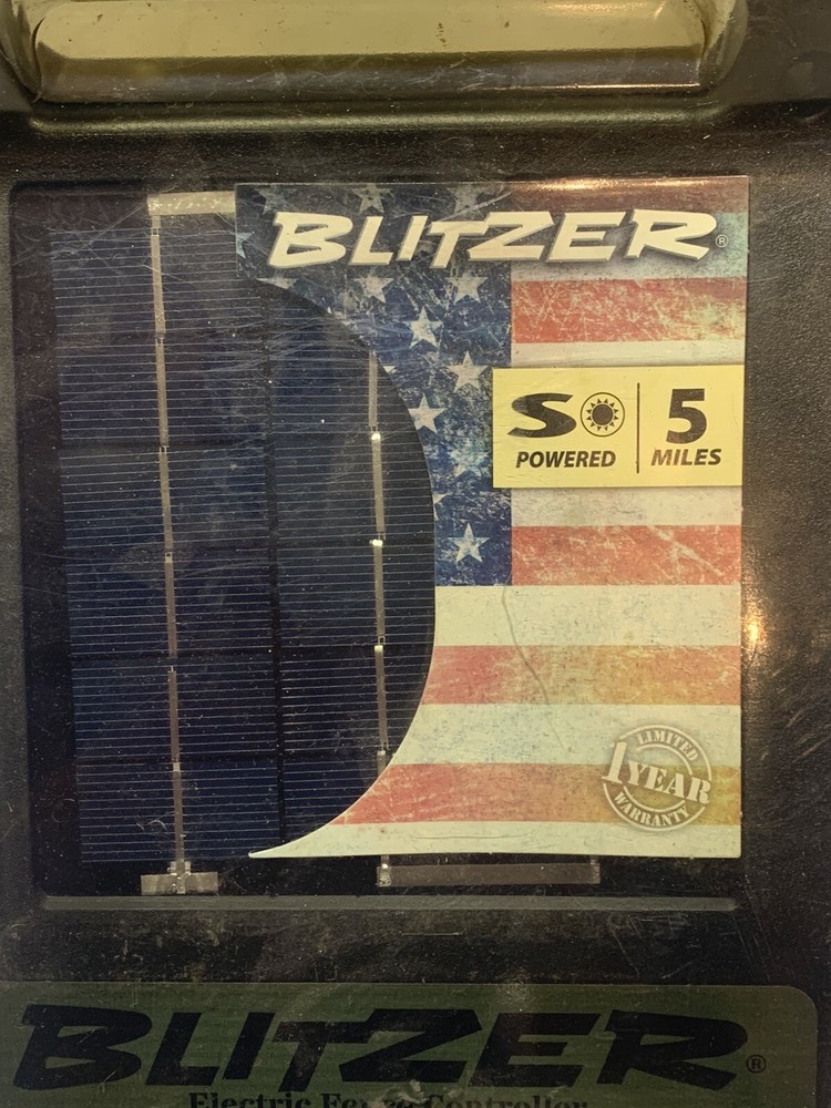 Blitzer Solar Electric Fence Controller 5 Mile