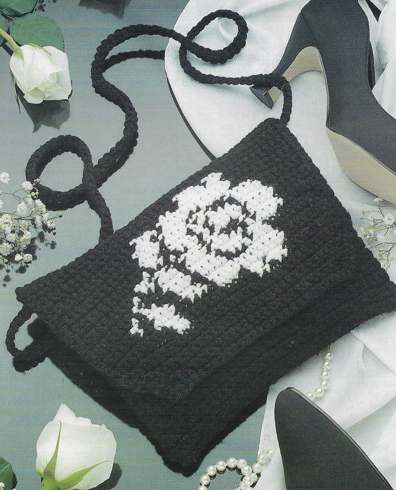 White Rose Purse crochet pattern instructions