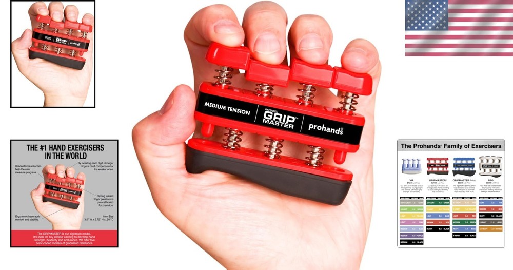 Hand Exerciser & Finger Strengthener - Spring-Loaded for Precision Training