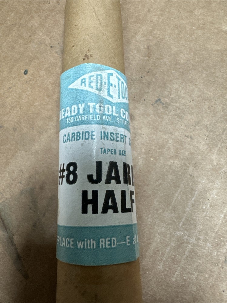 Ready Tool Co. New #8 Jarno Half Carbide Insert Half Center