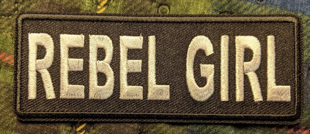 Rebel Girl Embroidered Biker Patch