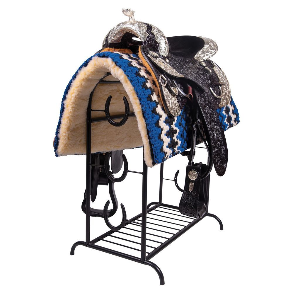 Easy-Up Horseshoe Trophy Saddle Stand | Decorative Horseshoe | Easy Assembly