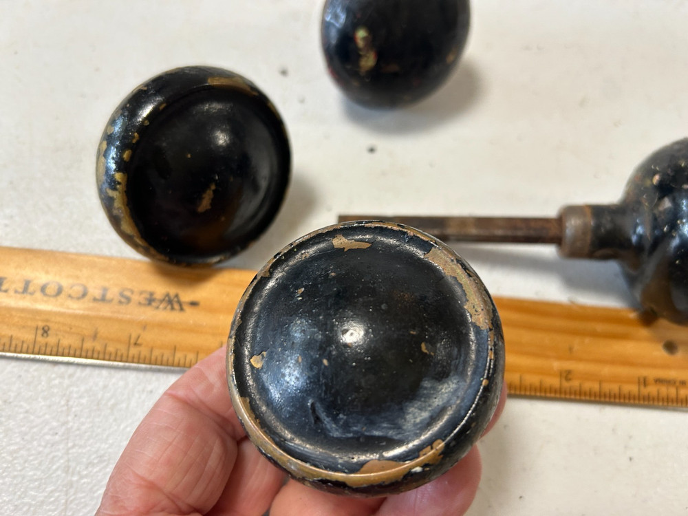 Vintage Brass Painted Door Knobs