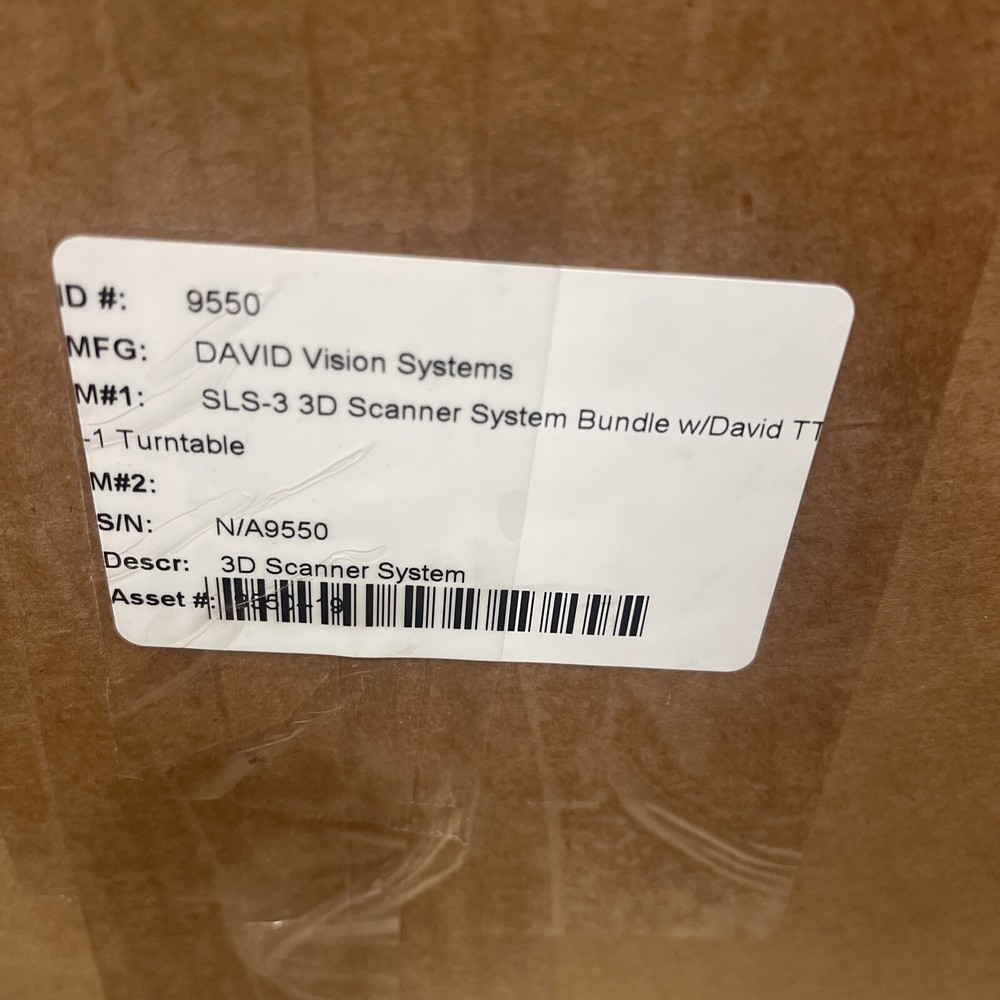 David SLS-3 3D Scanner System Bundle With TT-1 Turntable Brand new!