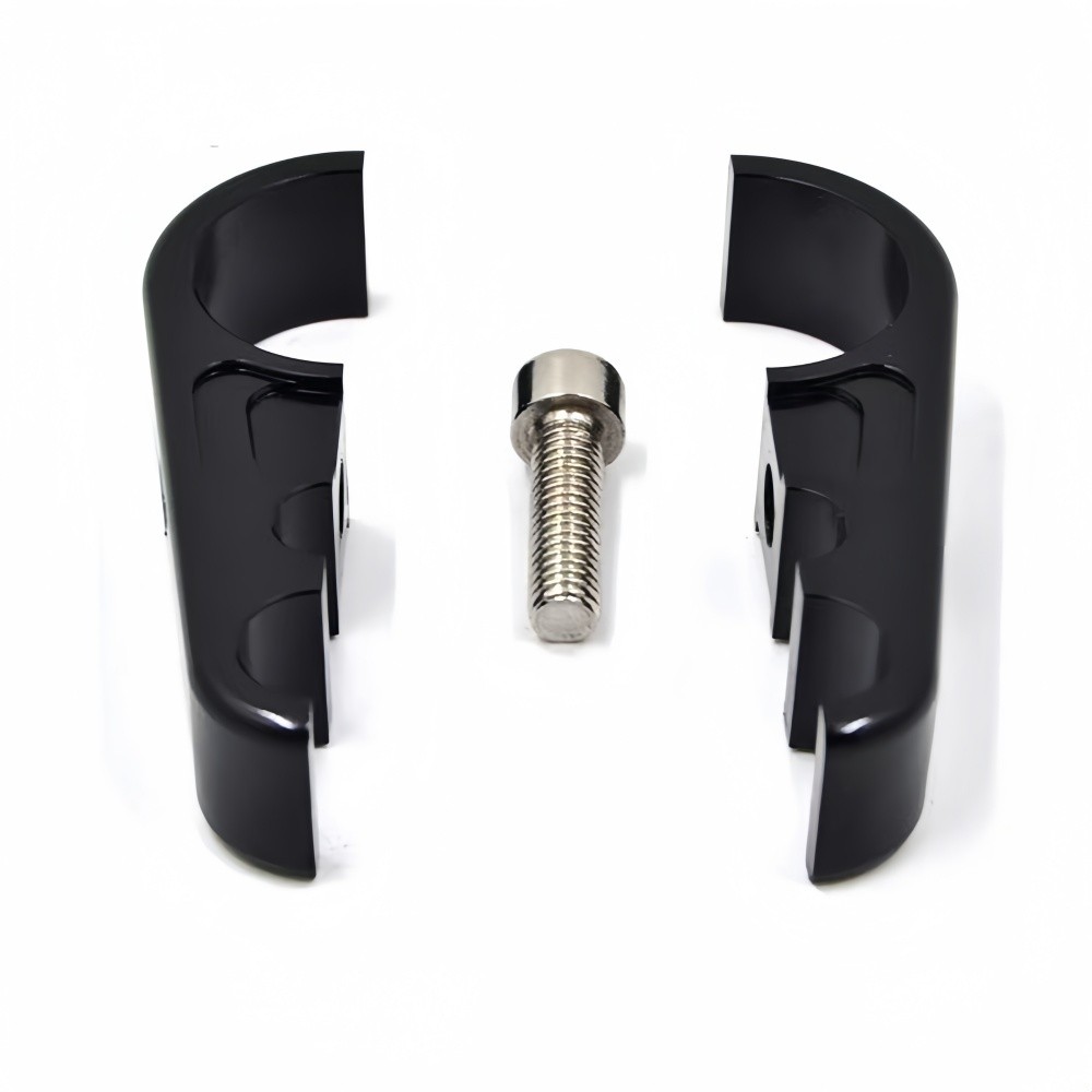 Black CNC 1" Cable Clamp Bracket for Harley Touring Softail Dyna