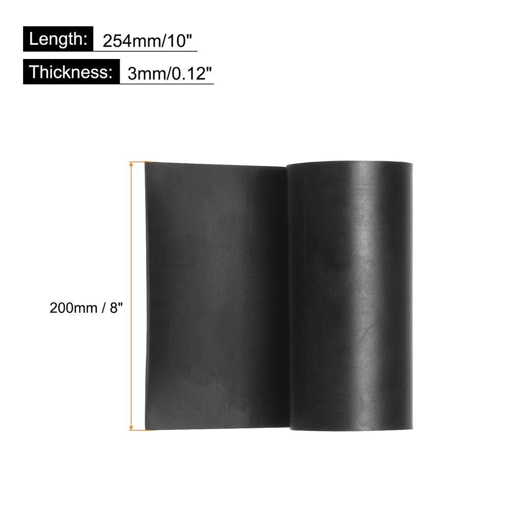 Solid Rubber Sheet 1/8" x 8" x 10" for Gaskets DIY Material