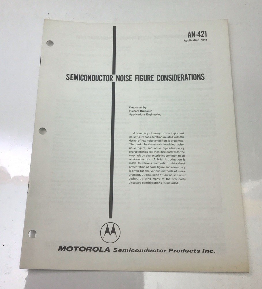 motorola semiconductor Application Notes Lot Of 3 / Vintage Engineering Docs