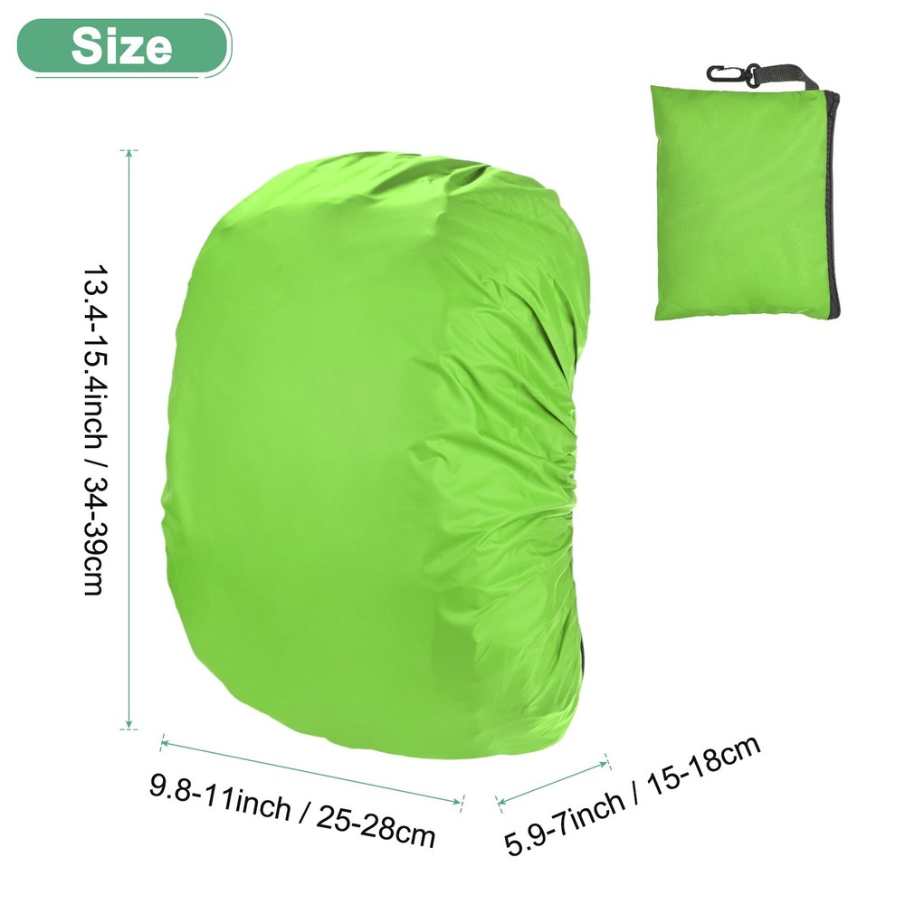 Waterproof Backpack Rain Cover, 15L-25L Backpack Cover [Grass Green]