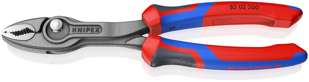 TwinGrip Slip Joint Pliers black atramentized, with multi-component grips 200...