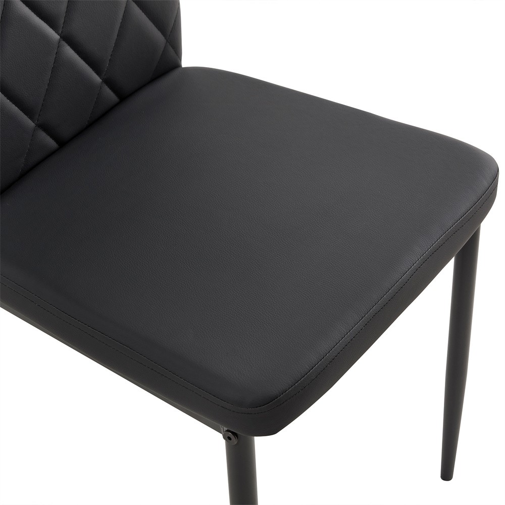 5 Piece Modern Table living Room Black Kitchen Table Rectangular Dining Tables