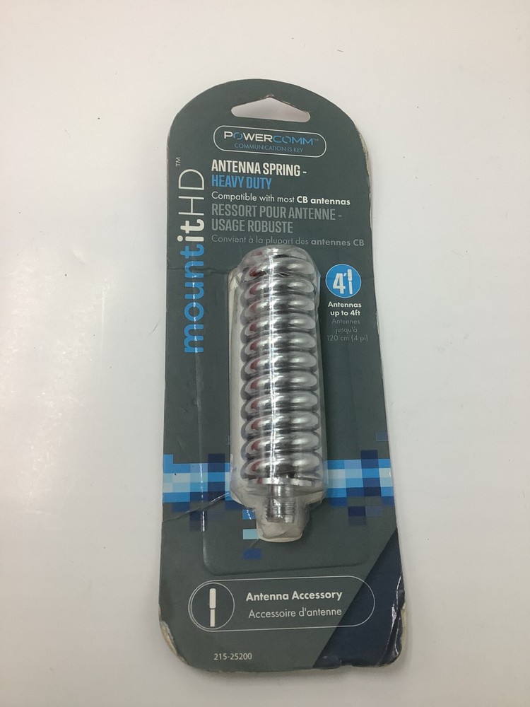 Powercomm MountitHD Antenna Spring Heavy Duty Up to 4Ft 3/8" x 24 Threaded Base