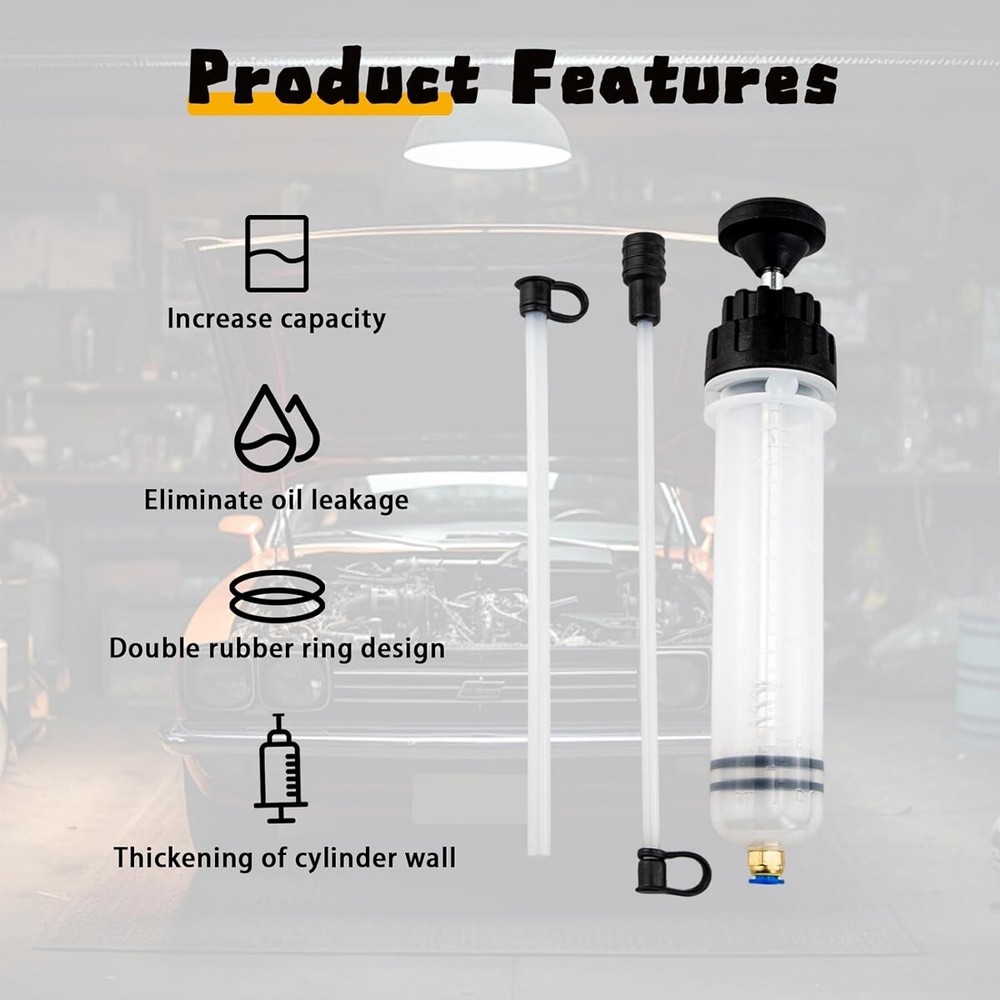 200CC Engine Oil Fluid Extractor Fluid Syringe Pump Manual Suction Transfer Tool