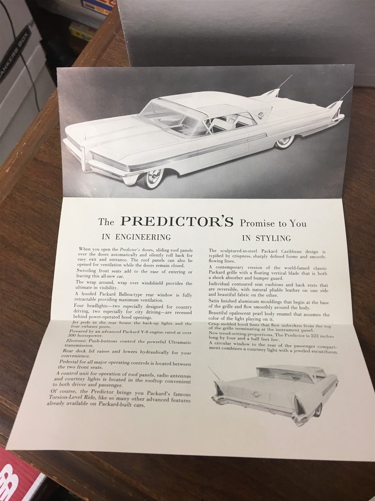 Original 1956 Packard Predictor Brochure