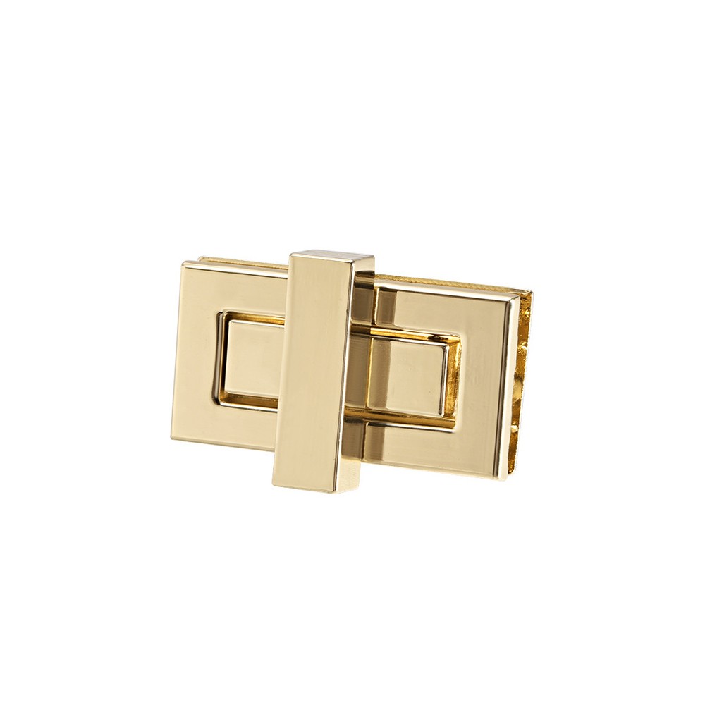 1 Set Rectangular Purses Twist Lock 44mm x 22mm for DIY Bag Making - Light Gold