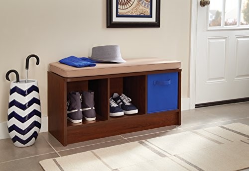 1309 3-Cube Storage Bench Dark Cherry