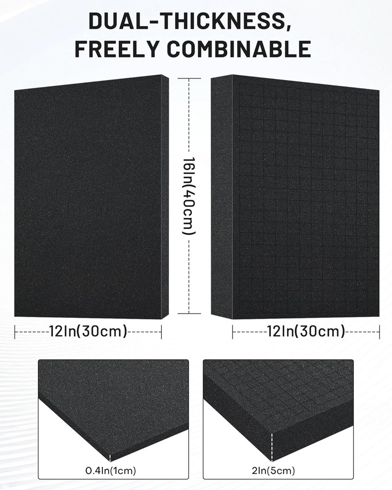 Customizable Pick and Pluck Foam Sheets for Cases - 4 Pack