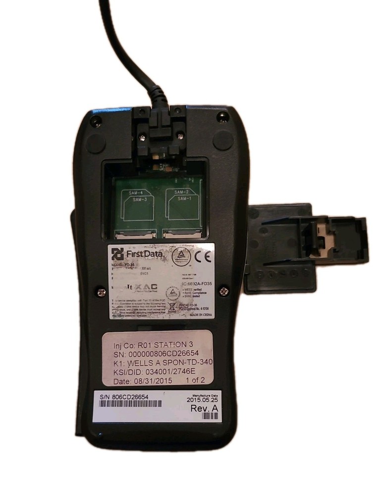 First Data FD-35 POS Credit Card Terminal Reader Tested Works